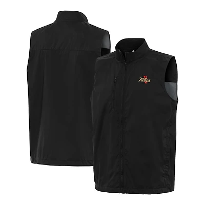 Men's Antigua Tulsa Golden Hurricane Brisk Full-Zip Vest
