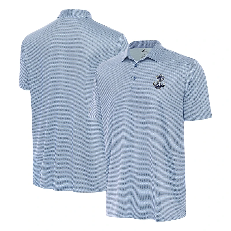 Men's Antigua White Navy Midshipmen Rings Polo