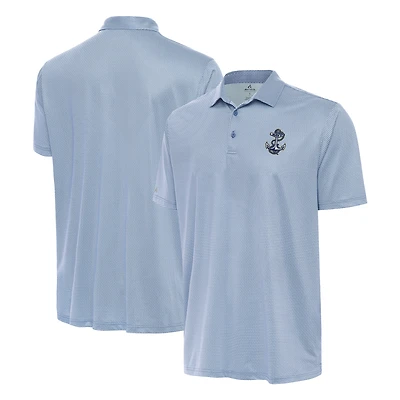 Men's Antigua White Navy Midshipmen Rings Polo
