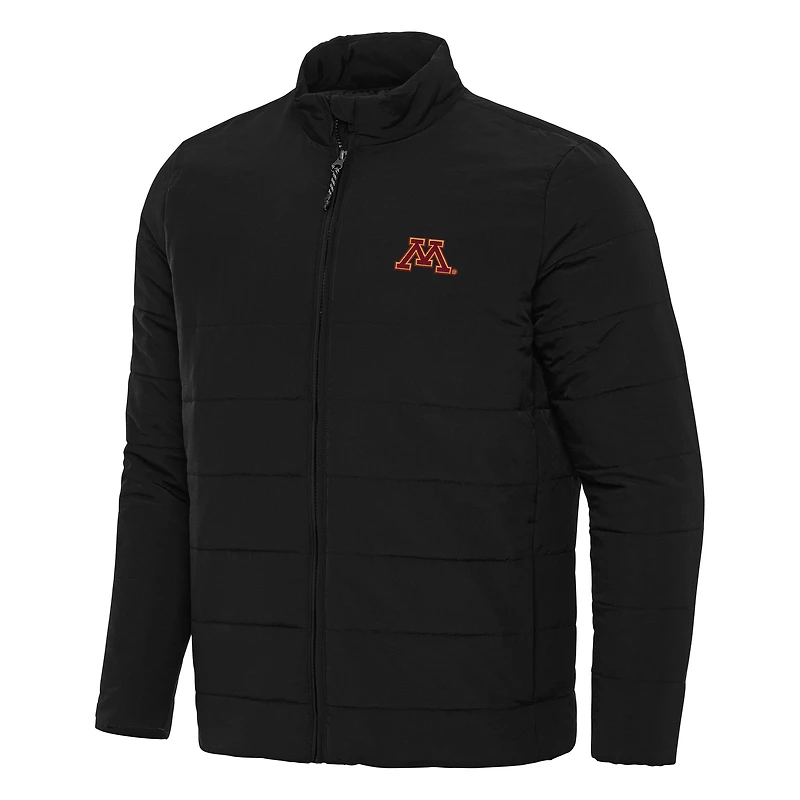 Men's Antigua  Black Minnesota Golden Gophers  Swelter Full-Zip Jacket