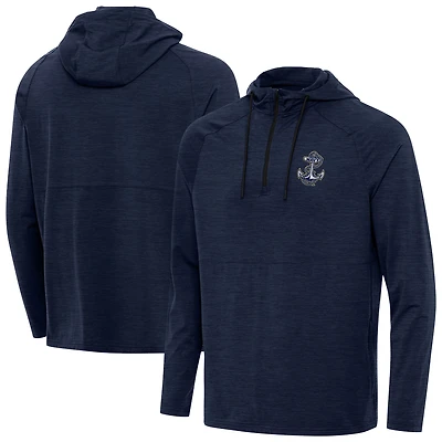 Men's Antigua Heather Navy Navy Midshipmen