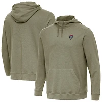Men's Antigua Heather Olive New Mexico Lobos Cloud Pullover Hoodie