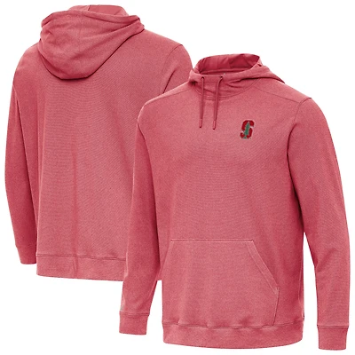 Men's Antigua Heather Red Stanford Cardinal Cloud Pullover Hoodie