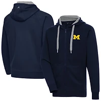 Men's Antigua Navy Michigan Wolverines Big & Tall Victory Full-Zip Hoodie