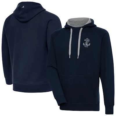 Men's Antigua Navy Navy Midshipmen Big & Tall Victory Pullover Hoodie