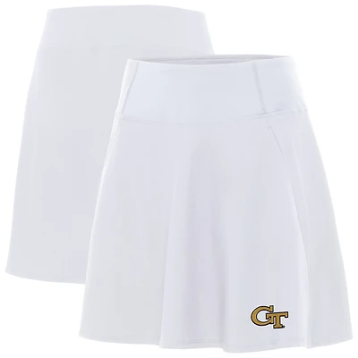 Women's Antigua  White Georgia Tech Yellow Jackets Chip Skort