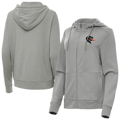 Women's Antigua  Heather Gray UAB Blazers Seeker Full-Zip Hoodie Jacket