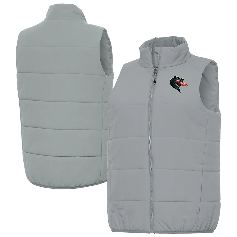 Women's Antigua  Gray UAB Blazers Experience Full-Zip Puffer Vest