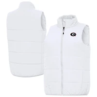 Women's Antigua  White Georgia Bulldogs Experience Full-Zip Vest