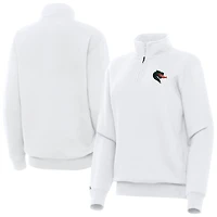 Women's Antigua White UAB Blazers Victory Quarter-Zip Top