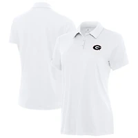 Women's Antigua  White Georgia Bulldogs Reprocess Polo