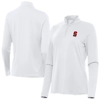 Women's Antigua Stanford Cardinal Reprocess Quarter-Zip Top