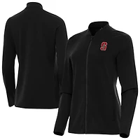 Women's Antigua  Black Stanford Cardinal Continual Full-Zip Jacket