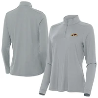 Women's Antigua  Gray Western Michigan Broncos Intent Quarter-Zip Top