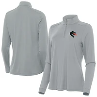 Women's Antigua  Gray UAB Blazers Intent Quarter-Zip Top