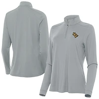 Women's Antigua  Gray UCF Knights Intent Quarter-Zip Top