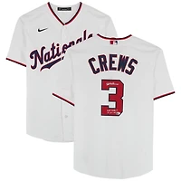 Dylan Crews Washington Nationals Autographed Nike White Replica Jersey with "MLB Debut 8-26-24" Inscription