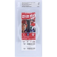 Bryce Harper Washington Nationals Autographed Beckett Fanatics Witnessed Authenticated 9 Ticket from May 15, 2012 - 2nd Career Home Run