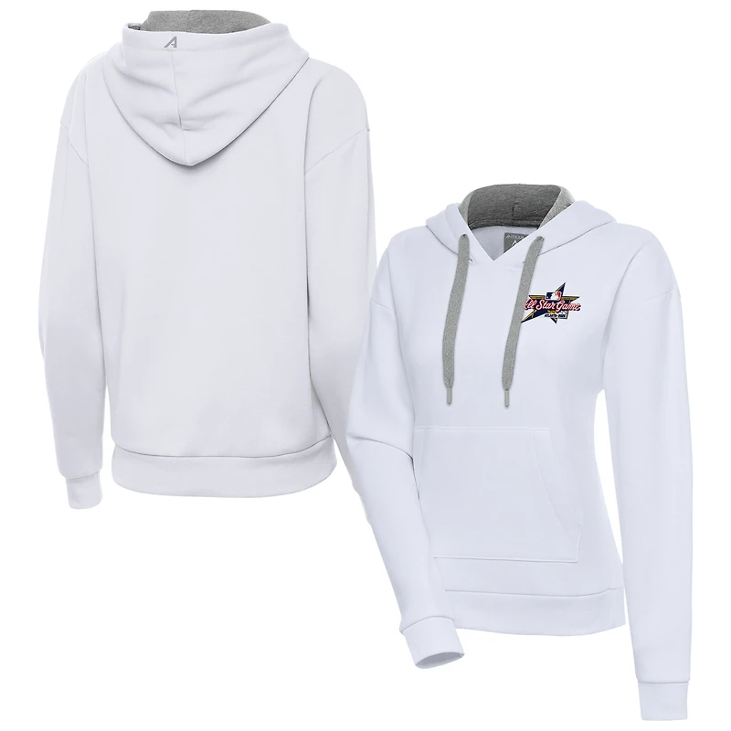 Women's Antigua  White 2025 MLB All-Star Victory Pullover Hoodie