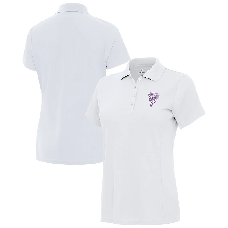 Women's Antigua White Golden State Valkyries Legacy Pique Polo