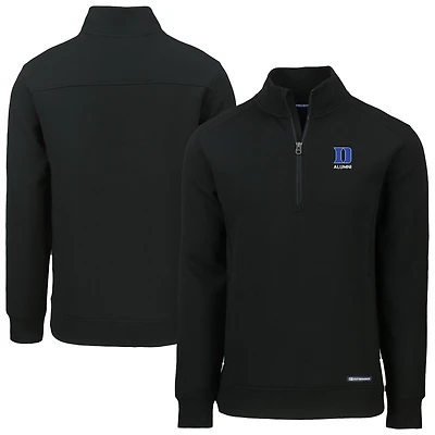 Men's Cutter & Buck Duke Blue Devils Roam Eco Recycled Quarter-Zip Top