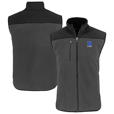 Men's Cutter & Buck Duke Blue Devils Cascade Eco Fleece Full-Zip Vest