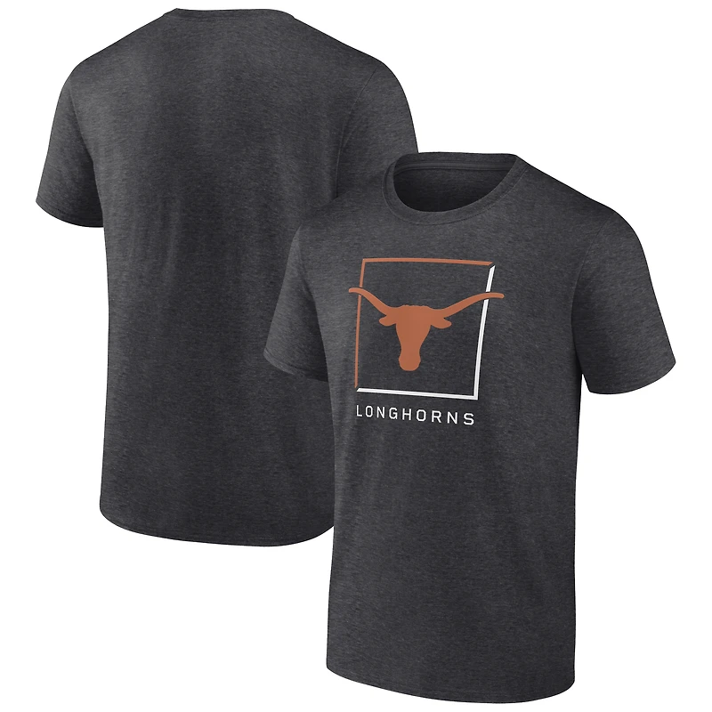 Men's Fanatics Charcoal Texas Longhorns Fundamentals Halved Team T-Shirt
