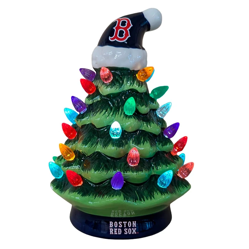 Boston Red Sox 8" LED Light Up Christmas Tree