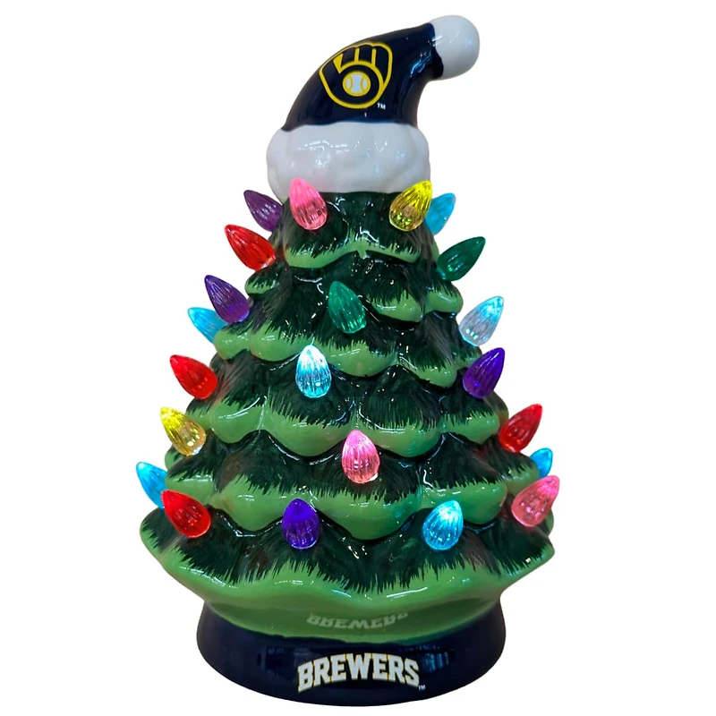 Milwaukee Brewers 8" LED Light Up Christmas Tree