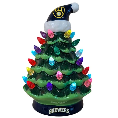 Milwaukee Brewers 8" LED Light Up Christmas Tree