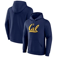 Men's Fanatics Navy Cal Bears Applique Fleece Pullover Hoodie