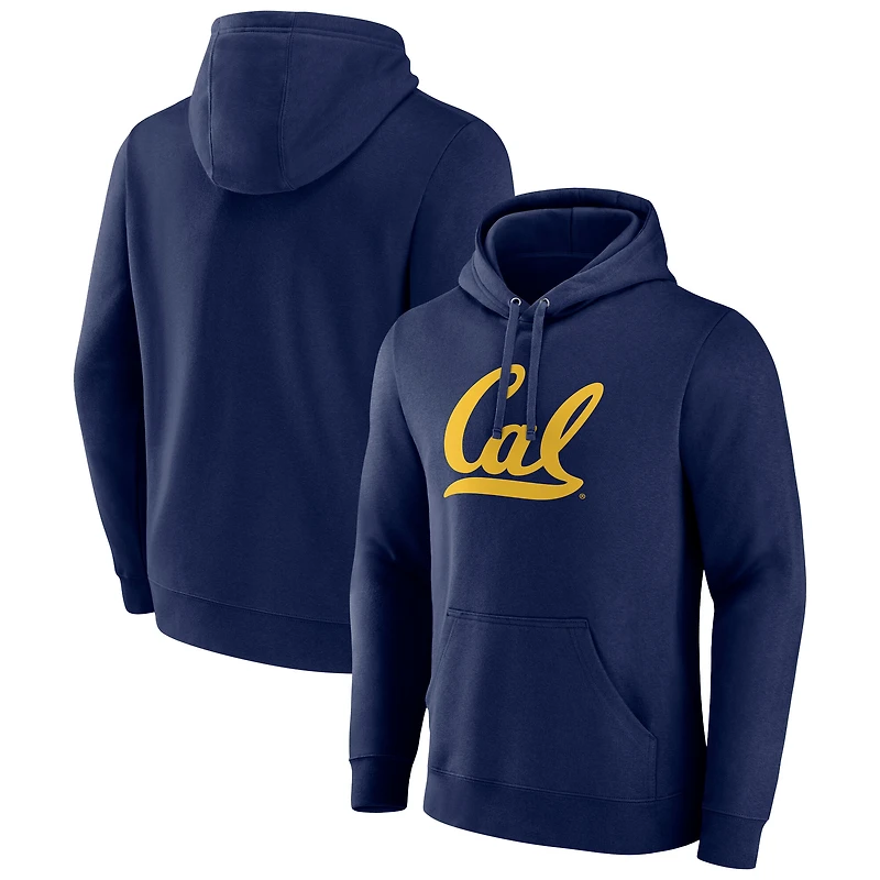 Men's Fanatics Navy Cal Bears Applique Fleece Pullover Hoodie