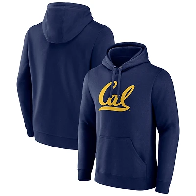 Men's Fanatics Navy Cal Bears Applique Fleece Pullover Hoodie