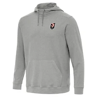 Men's Antigua Heather Gray Angel City FC Cloud Pullover Hoodie