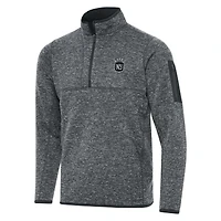 Men's Antigua  Heather Gray NJ/NY Gotham FC Big & Tall Fortune Quarter-Zip Jacket