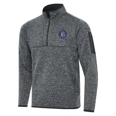 Men's Antigua  Heather Gray Bay FC Big & Tall Fortune Quarter-Zip Jacket