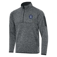Men's Antigua  Heather Gray Bay FC Big & Tall Fortune Quarter-Zip Jacket