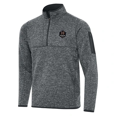 Men's Antigua  Heather Gray Houston Dash Big & Tall Fortune Quarter-Zip Jacket