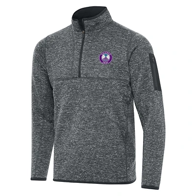Men's Antigua  Heather Gray Orlando Pride Big & Tall Fortune Quarter-Zip Jacket