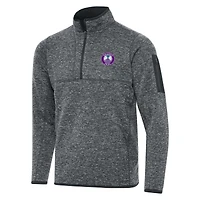 Men's Antigua  Heather Gray Orlando Pride Big & Tall Fortune Quarter-Zip Jacket
