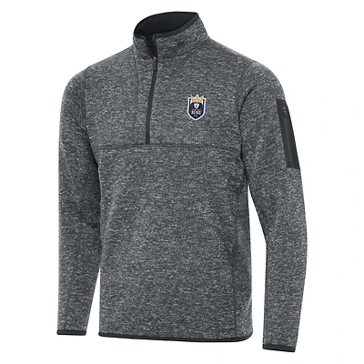 Men's Antigua  Heather Gray Seattle Reign FC Big & Tall Fortune Quarter-Zip Jacket