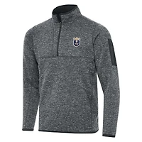 Men's Antigua  Heather Gray Seattle Reign FC Big & Tall Fortune Quarter-Zip Jacket