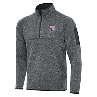 Men's Antigua  Heather Gray San Diego Wave FC Big & Tall Fortune Quarter-Zip Jacket