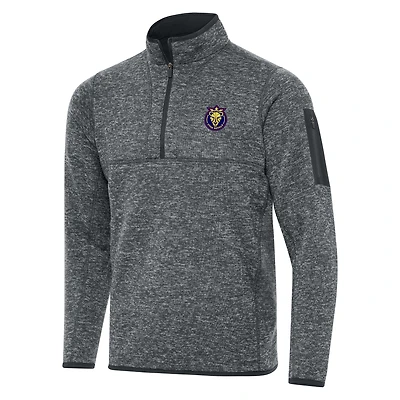 Men's Antigua  Heather Gray Utah Royals Big & Tall Fortune Quarter-Zip Jacket