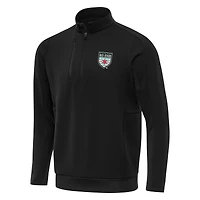 Men's Antigua  Black Chicago Red Stars Generation Quarter-Zip Jacket