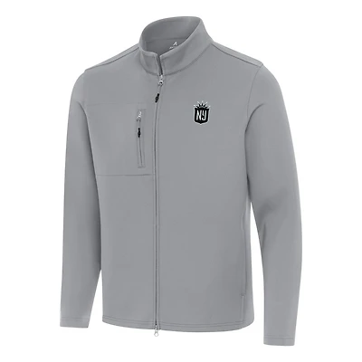 Men's Antigua Gray NJ/NY Gotham FC Objection Full-Zip Jacket