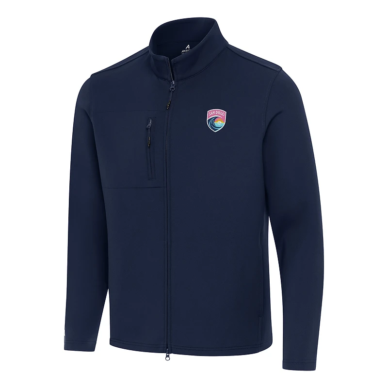 Men's Antigua Navy San Diego Wave FC Objection Full-Zip Jacket