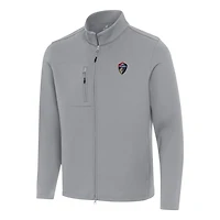 Men's Antigua Gray North Carolina Courage Objection Full-Zip Jacket