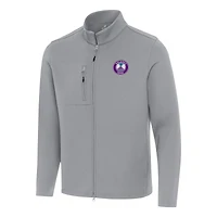 Men's Antigua Gray Orlando Pride Objection Full-Zip Jacket
