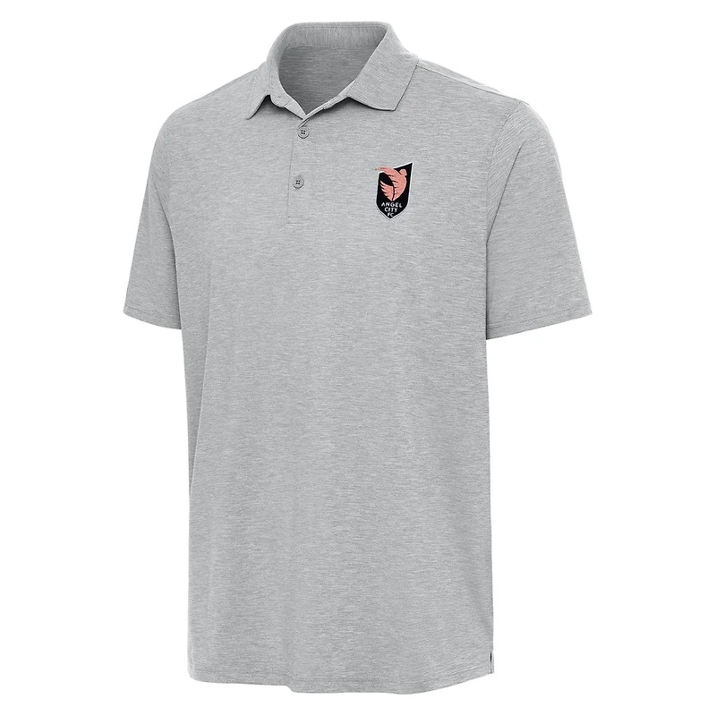 Men's Antigua Heather Gray Angel City FC Par 3 Polo